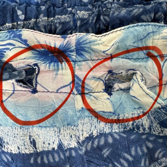 Jams World Pull on Pants Size M Capri Blubiscus Floral - Picture 11 of 12